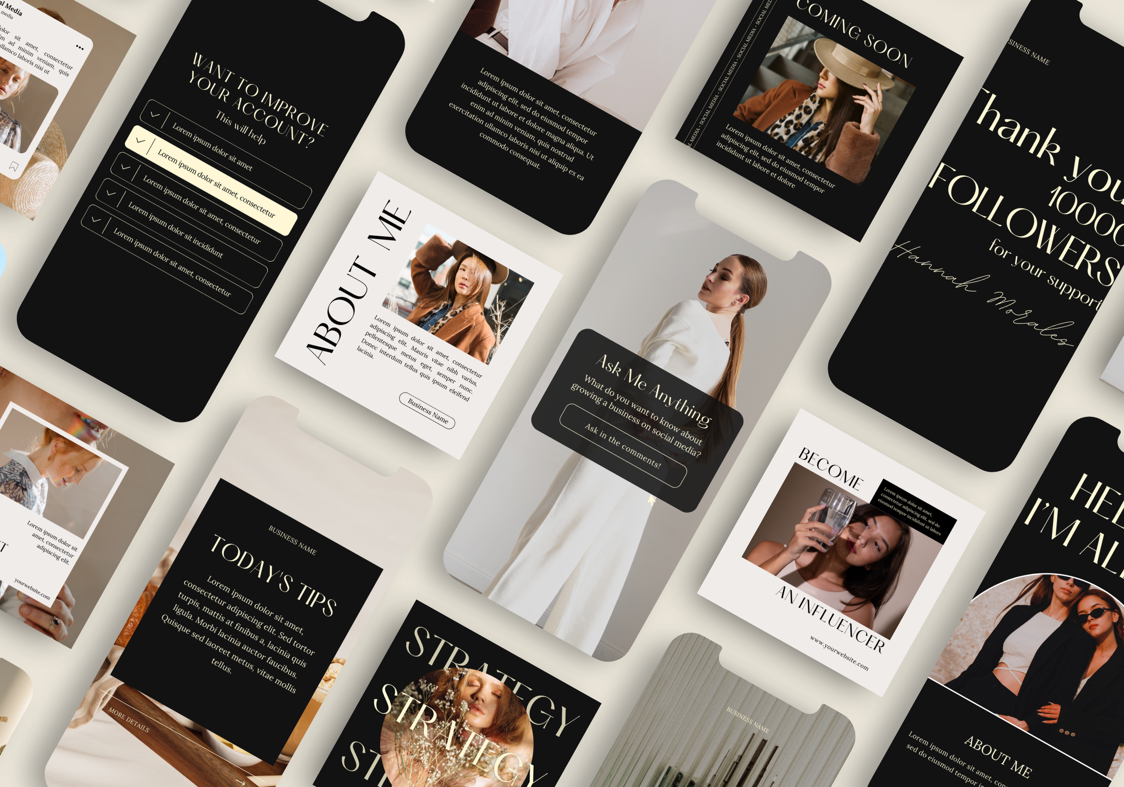  Promotional image for Instagram story and post templates, showcasing customizable and ready-to-use designs for social media.