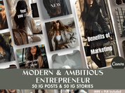 Modern & Ambitious Entrepreneur Post & Story Templates