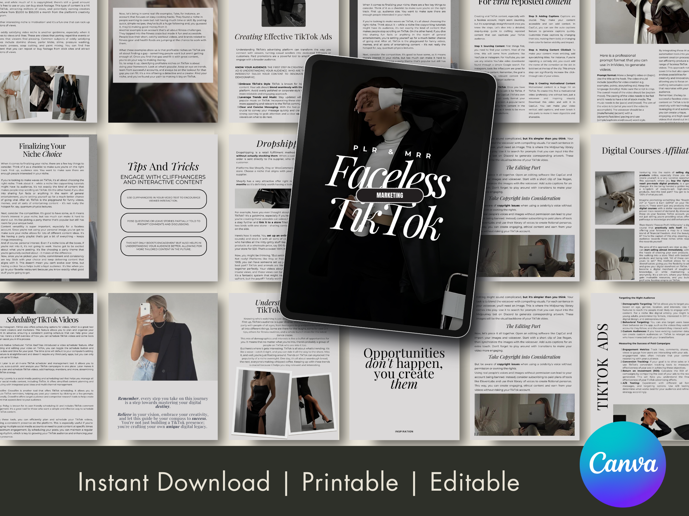 Faceless Tik Tok Marketing Ebook With MRR