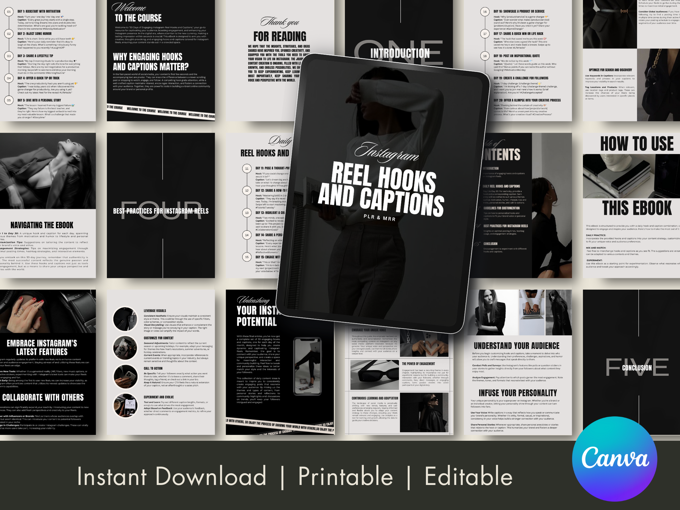 Reels, Hooks & Captions Ebook With MRR