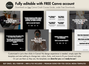 Fully editable digital marketing carousels made with Canva, available for customization and use, part of the 30 Days of Digital Marketing Carousels Bundle.