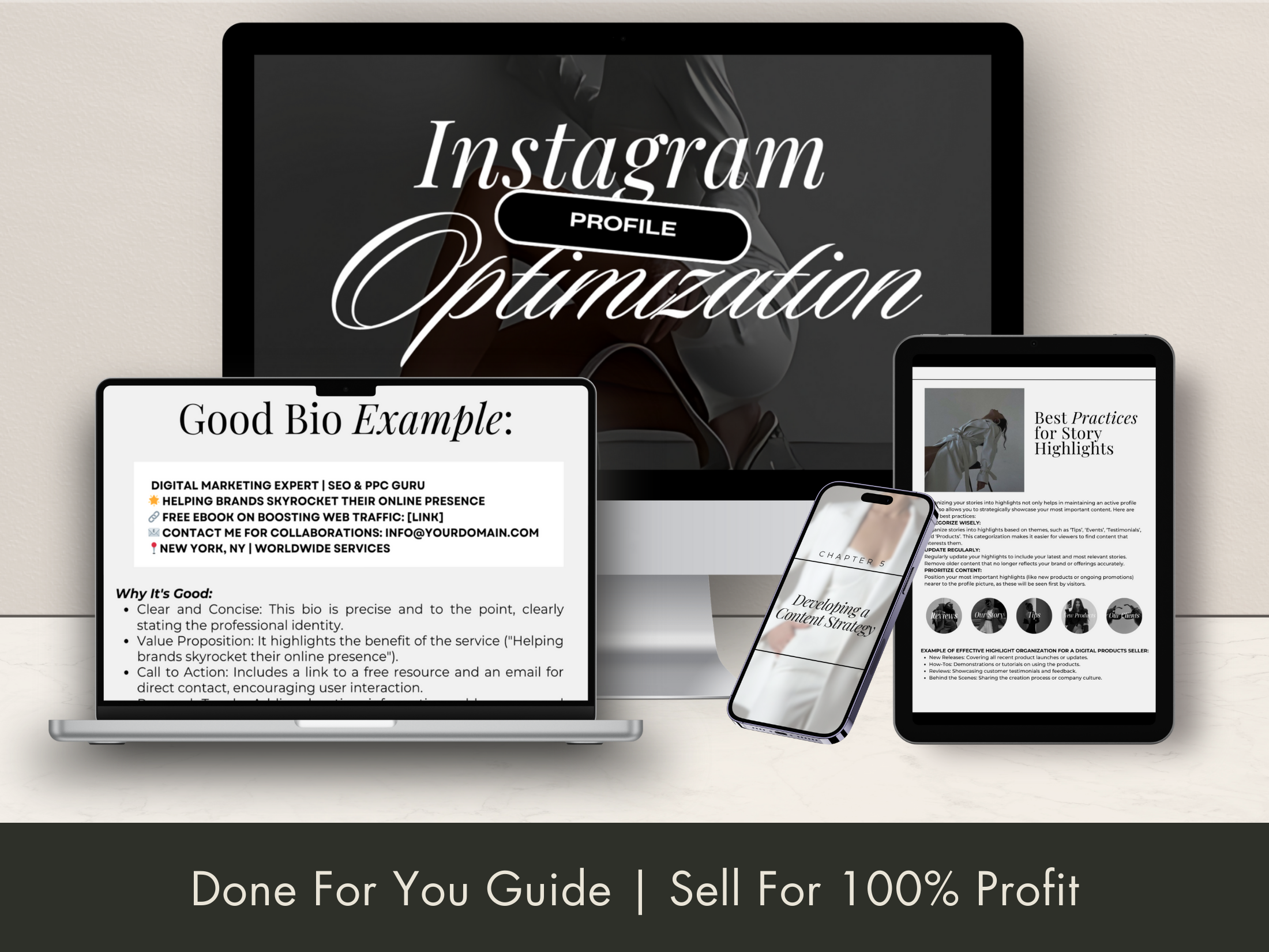 Instagram Profile Optimization Ebook With MRR