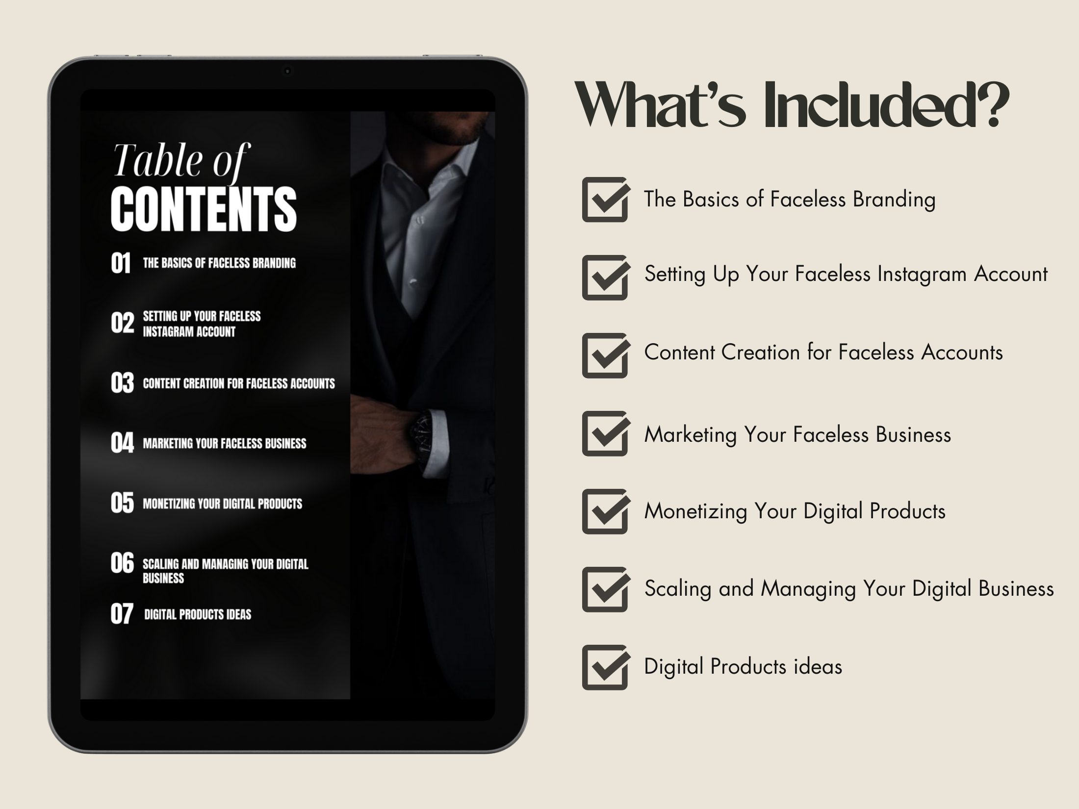 Men's Guide To Faceless Marketing Ebook With MRR