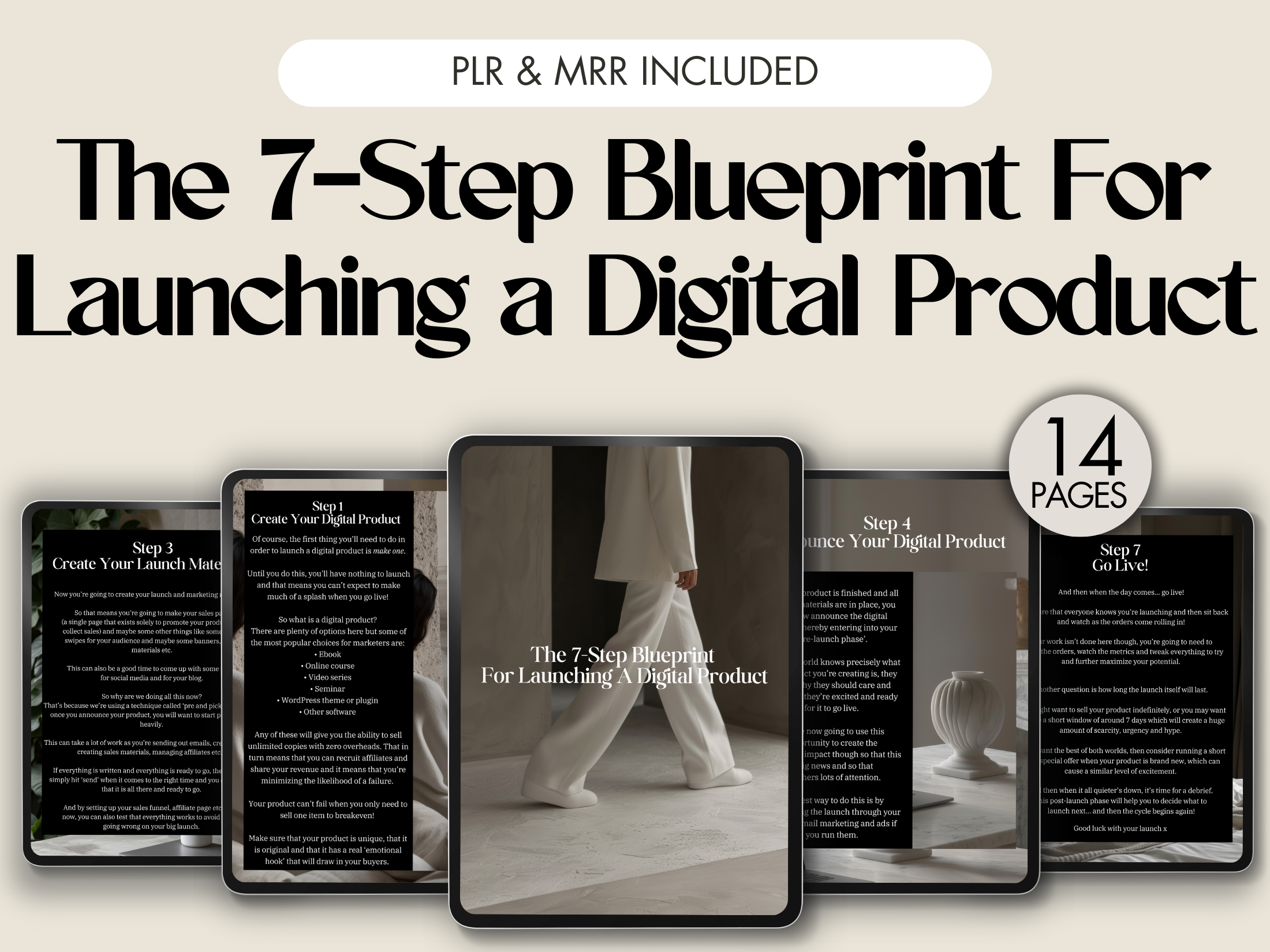 Cover image for the 7-Step Blueprint For Launching a Digital Product, highlighting the key steps to create and launch a successful digital product.