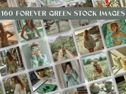 Preview of the 735 Stock Image Collection featuring 160 Forever Green Stock Images, depicting nature-inspired, green-themed visuals.