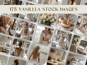 Preview of the 735 Stock Image Collection featuring 175 Vanilla Stock Images, showcasing neutral, beige, and cream-toned aesthetics.