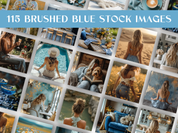 Preview of the 735 Stock Image Collection featuring 115 Brushed Blue Stock Images, highlighting serene blue-themed photography.