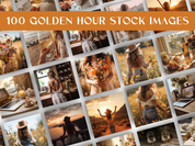 Preview of the 735 Stock Image Collection featuring 100 Golden Hour Stock Images, focusing on warm, golden-hued moments.