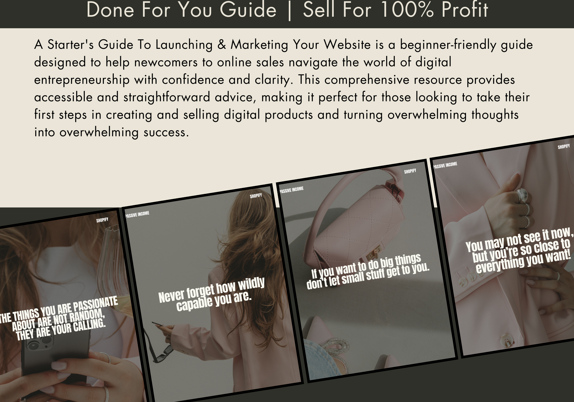 A promotional image highlighting the benefits of 'A Starter's Guide To Launching & Marketing Your Website,' emphasizing its user-friendly approach to digital entrepreneurship and marketing strategies.