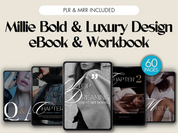 Millie Bold & Luxury Design eBook & Workbook cover with PLR & MRR included.