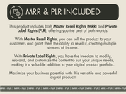 Details about Master Resell Rights (MRR) and Private Label Rights (PLR) included with the Millie Bold & Luxury Design eBook & Workbook.