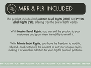 MRR & PLR Included - Explanation of Master Resell Rights and Private Label Rights included with the Cactus & Blush AI Stock Images collection.