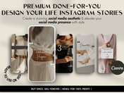 Premium done-for-you Instagram Story templates with a focus on elevating social media aesthetics and brand presence.