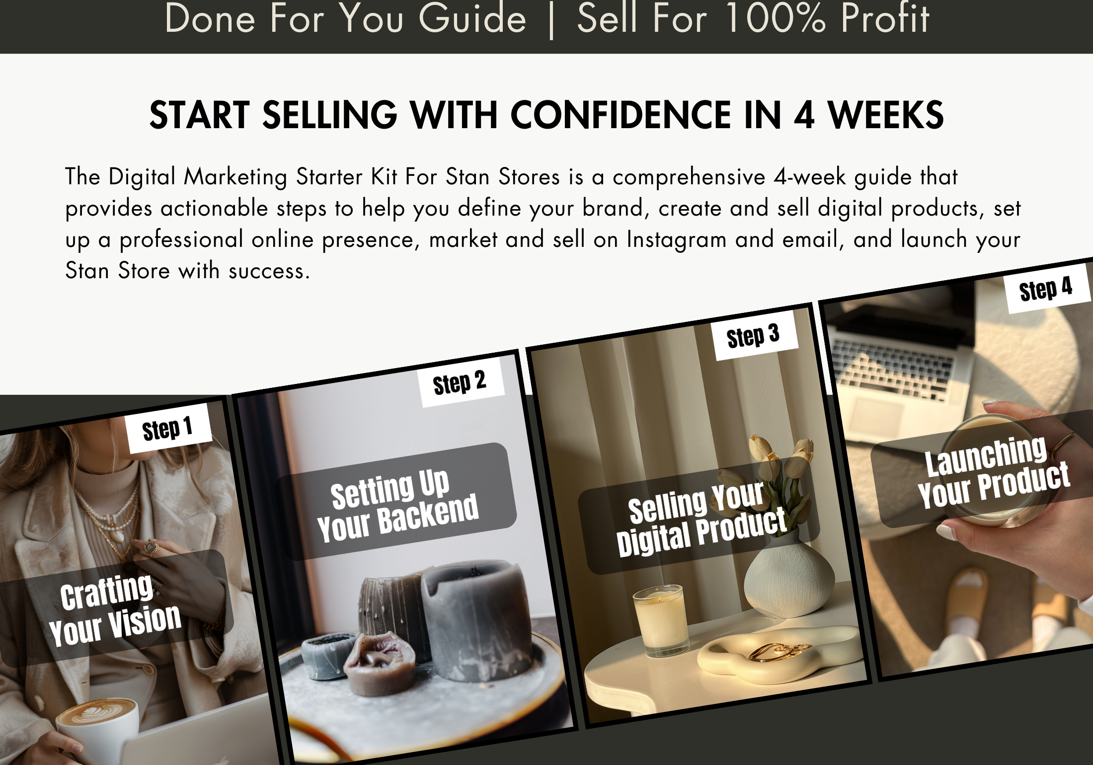 Step-by-Step Guide in the Digital Marketing Starter Kit for Stan Stores - Crafting Vision to Launching Product