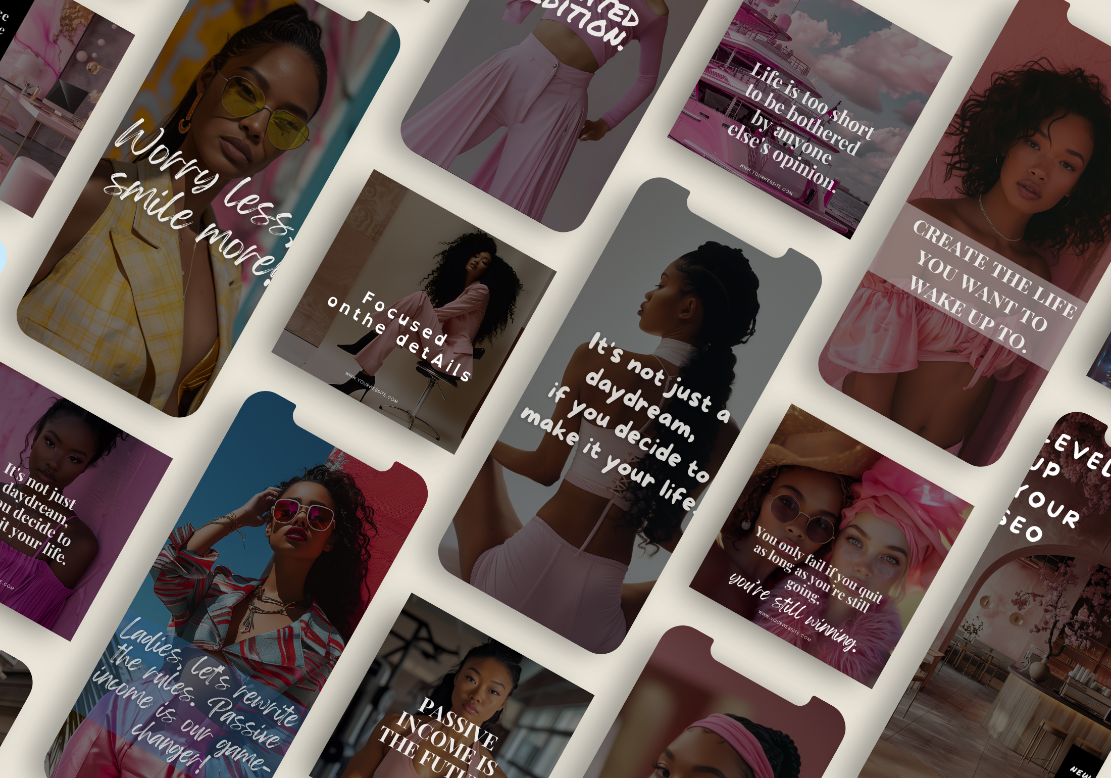 Second Preview of Empowering Women Social Media Templates - Stylish and Feminine Instagram Templates for Women Entrepreneurs