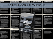 Preview of 30 hooks and reel captions for The Gentleman's Instagram, designed to increase engagement and drive sales through captivating content.