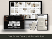 Mockup showcasing the Instagram Audit Guide on multiple devices, ready for download, resale, and 100% profit.