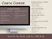 Visual of course modules from the Instagram Success Blueprint, focusing on algorithm understanding, viral content creation, and hashtag strategies.