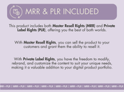 MRR and PLR rights description for Lavender Whispers AI Stock Images, providing resale options.