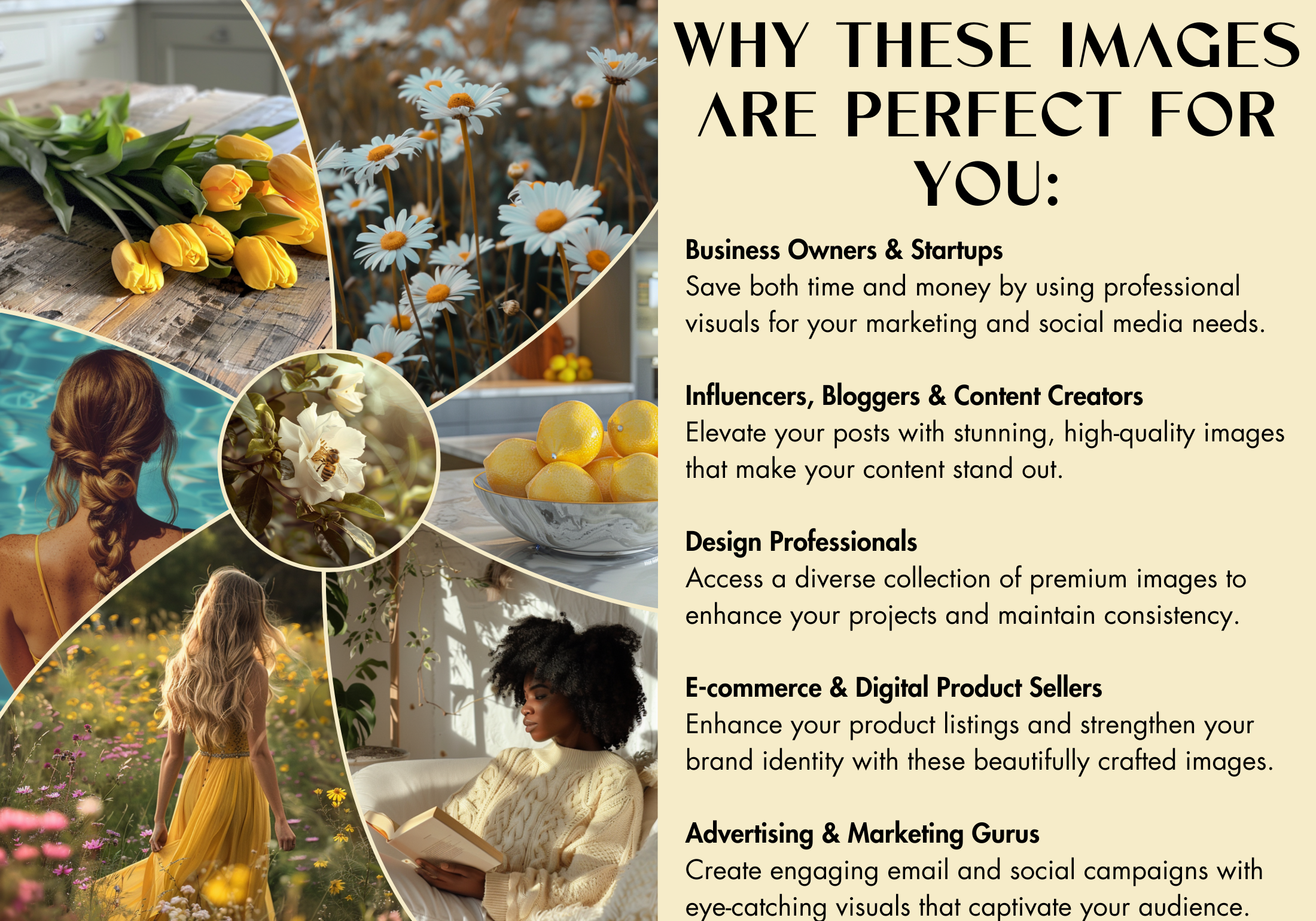 Why these images are perfect: Ideal for social media, branding, and e-commerce listings.