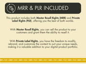 MRR and PLR rights description for Luminous Yellow AI Stock Images, allowing customization and resale.