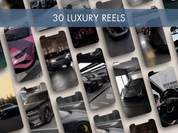 A preview of the 30 luxury reels from The Gentleman’s Instagram Vol. 3, showcasing high-end cars and luxury lifestyle visuals.