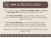 Explanation of Master Resell Rights (MRR) and Private Label Rights (PLR) included with The Instagram Success Blueprint product.