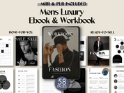 Cover image for the Mens Luxury Design eBook & Workbook, highlighting the stylish and elegant design for fashion-focused content creators.