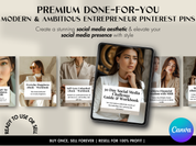 Collection of premium done-for-you Pinterest pins for entrepreneurs, designed to elevate social media presence and attract engagement.