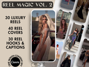 Cover image for Reel Magic Vol 2, showing a woman in a glamorous gown walking confidently towards the camera.