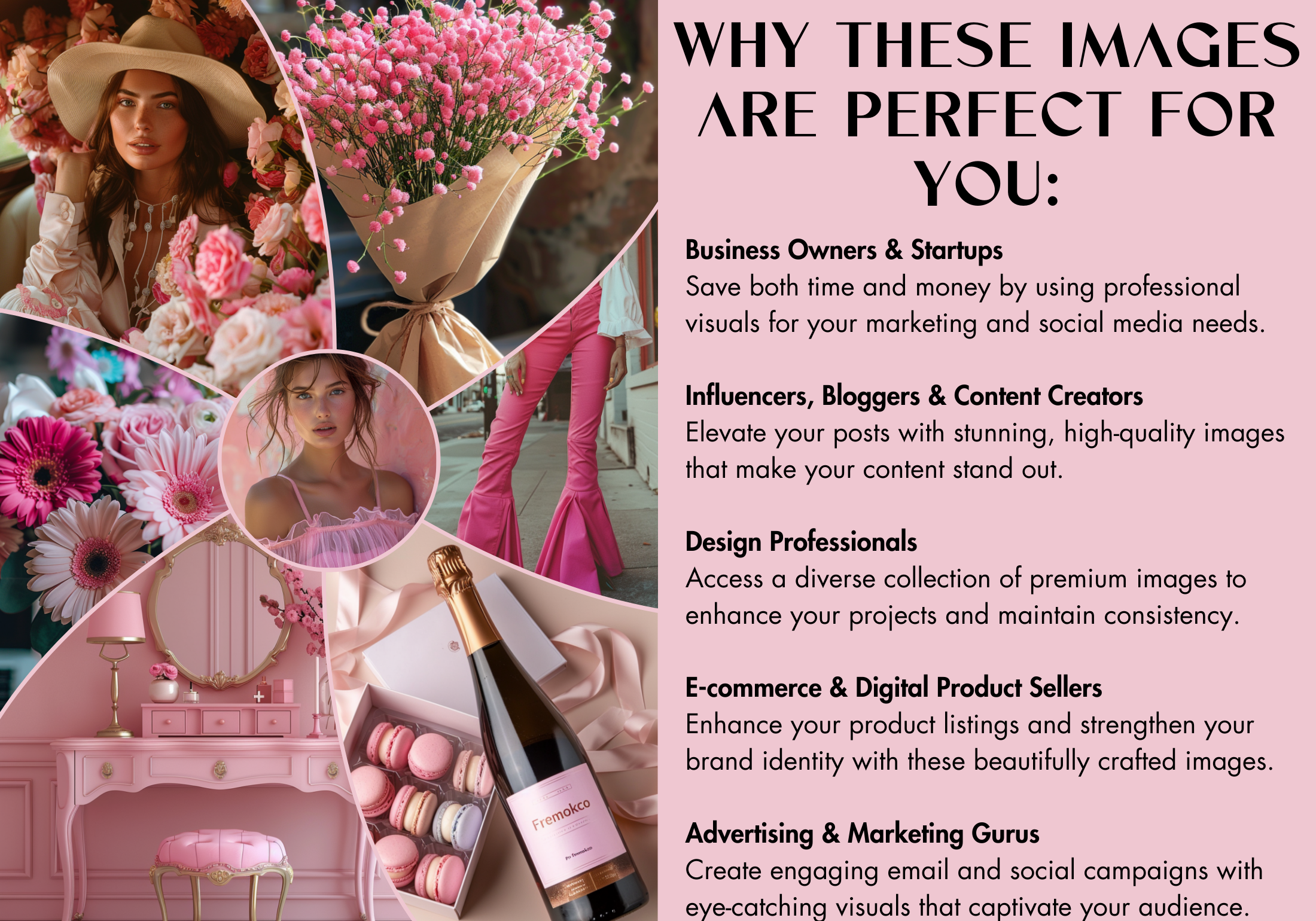 Why these images are perfect: Ideal for e-commerce sellers, bloggers, and marketing campaigns.