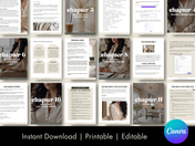 Preview of inside pages from The Faceless Digital Marketing Playbook, featuring chapters on community building, pricing, and business setup