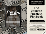 Cover of 'Faceless Instagram Marketing Guide' featuring strategies for anonymous Instagram growth, success tips, and privacy-focused branding