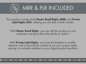 Information about Master Resell Rights (MRR) and Private Label Rights (PLR) included with the Coastal California stock image Collection.