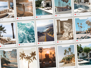 A collage of stock images from the "Coastal California" collection, ideal for creating a stunning social media aesthetic.