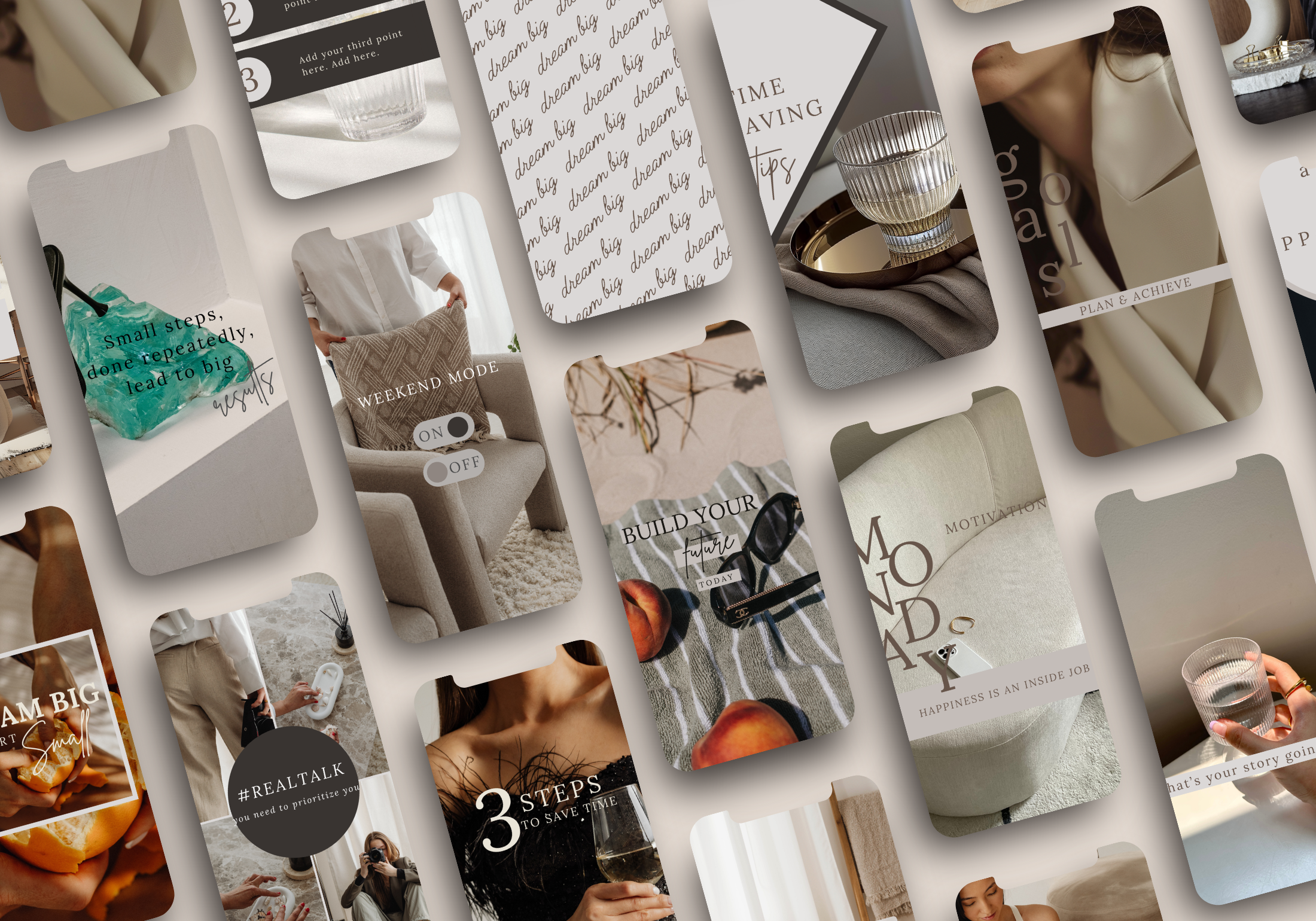 A collection of multiple customizable Instagram Story templates, perfect for influencers, entrepreneurs, and small businesses.