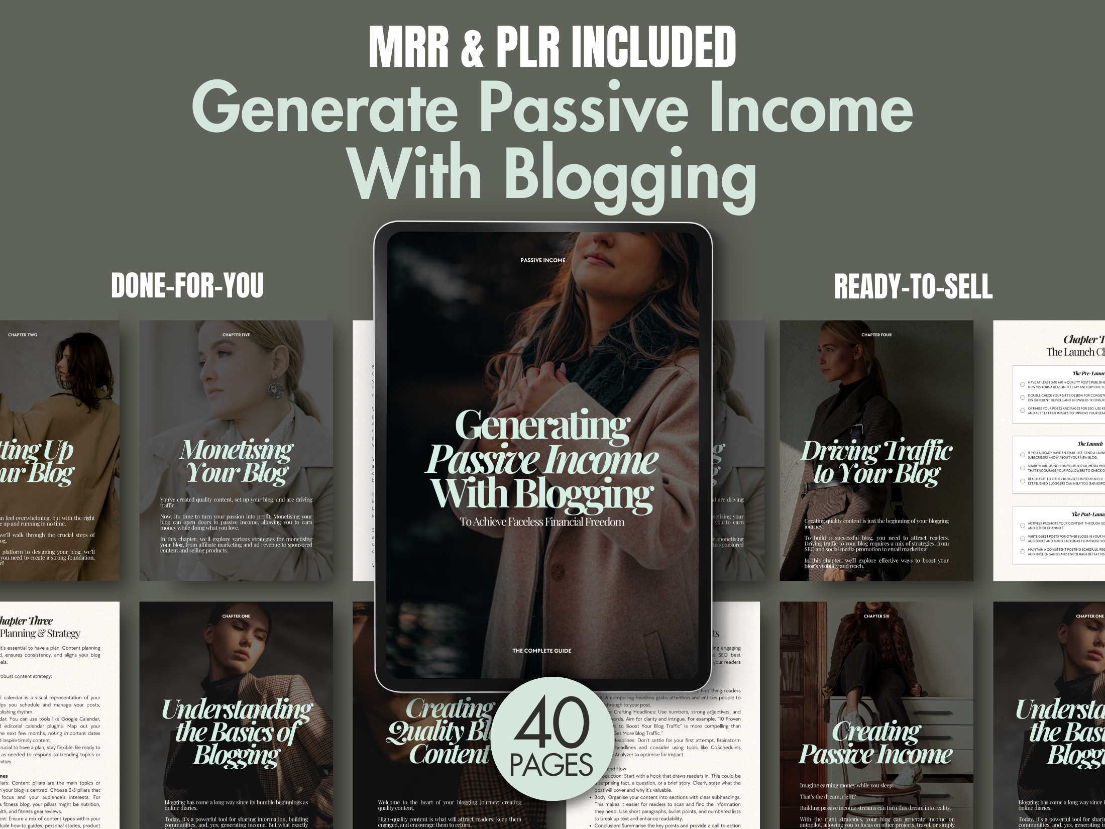 Generate Passive Income with Blogging - Cover Image showcasing the comprehensive guide to achieving faceless financial freedom through blogging.