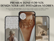 "Overview video of the Design Your Life Instagram Story Templates, highlighting customizable and editable Canva designs for social media.