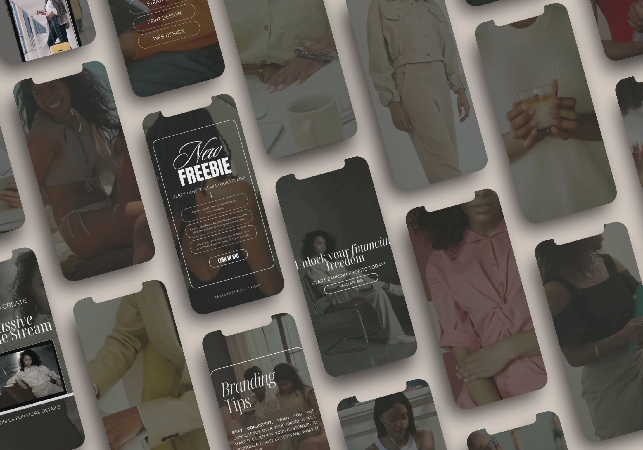 Video mockup of a melanin-focused Instagram reel, emphasizing faceless marketing strategies and brand messaging.